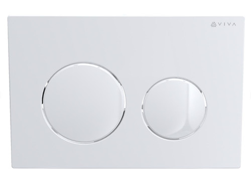 Viva Skylo Ultra13 Gloss White Dual Flush Plate FTB13201 5060262731727