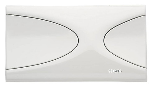 Schwab 227605 White Dual Flush Plate FTB13171 3838912030221