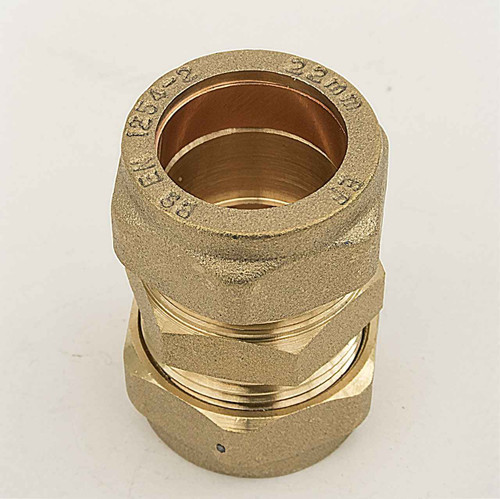 Ftd 22Mm Brass Compression Coupling Fitting FTB2019 5055639142619