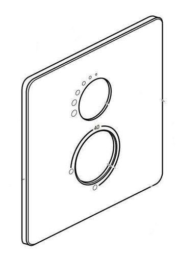 Ideal Standard F960915Aa Easybox Square Temperature And Flow Front Faceplate FTB4525 5055639185937