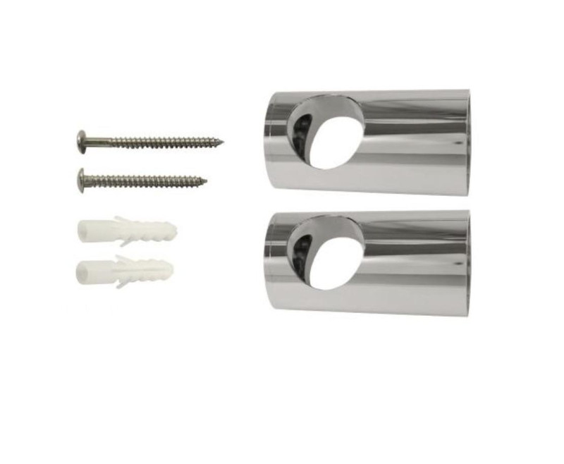 Aqualisa 910892 22mm Adjustable Rail Ends including fixings - Chrome FTB12463 5023942264151