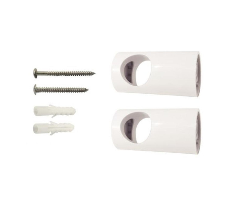 Aqualisa 910895 22mm Adjustable Rail Ends including fixings - White FTB12466 5023942264182