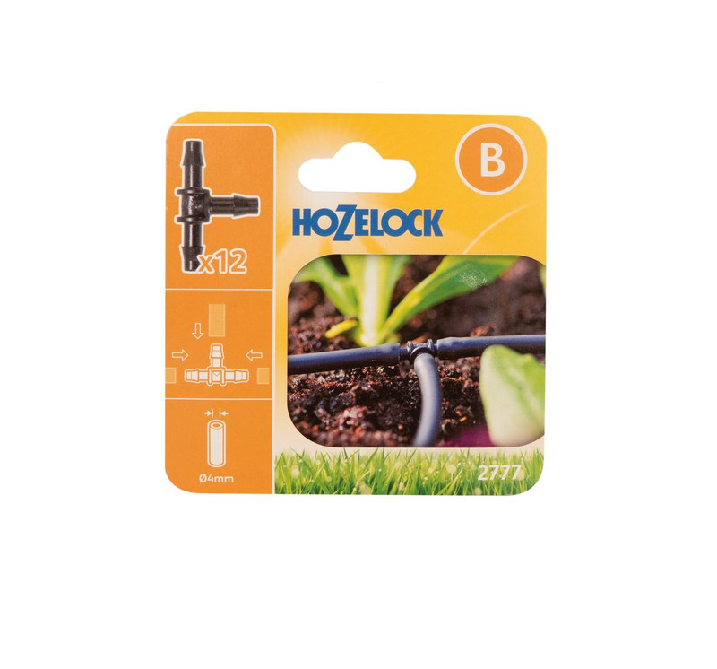 Hozelock T Piece 4mm 12 pack 2777 0012 FTB12570 5010646060646 Hozelock T Piece 4mm 12 pack 2777 0012 FTB12570 5010646060646