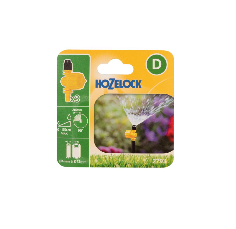 Hozelock 2793 90° Vari Jet Adjustable 3 pack FTB12588 5010646040563