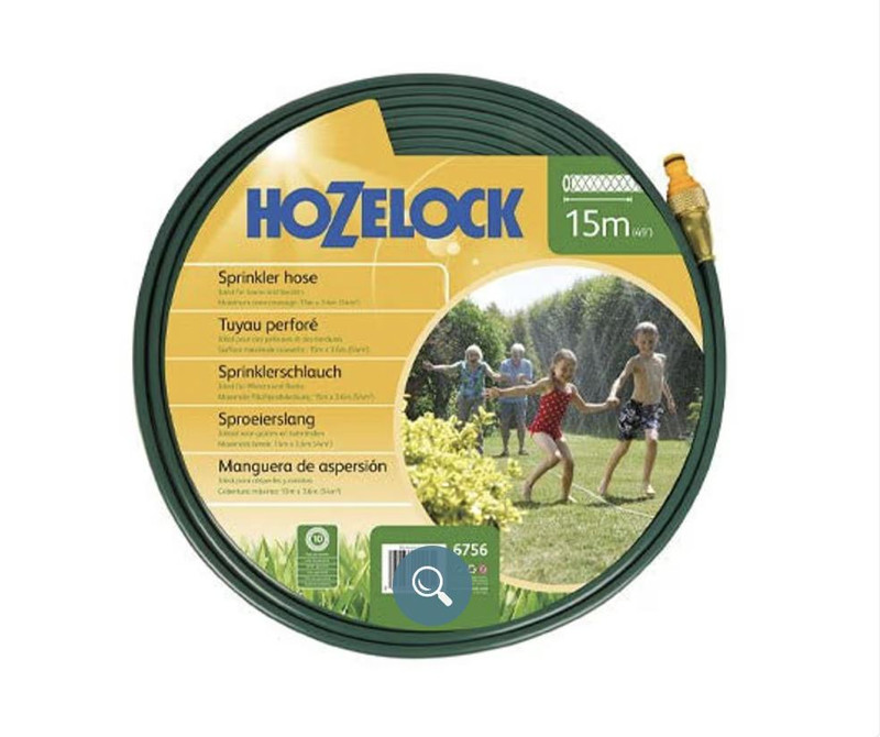 Hozelock 6756 Sprinkler Hose 15m – Dual-Function Watering Hose for Gardens & Lawns FTB13003 5010646009454