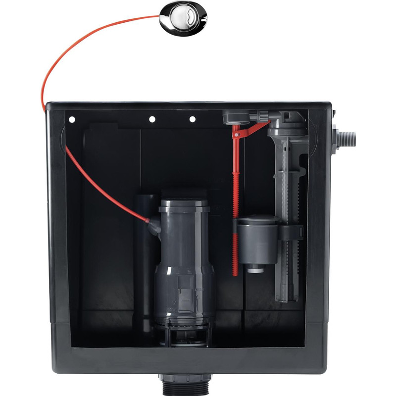 Wirquin Side CDC41CP-AG Duo Compact 2" cistern - DF Kayla cable operated valve, chrome button, SE Jollyfill Air. Unassembled Replaces CDC41CP FTB13638 5017134147865