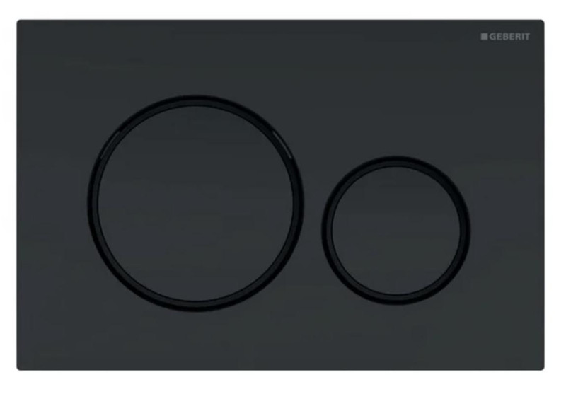 Geberit Sigma20 Dual Flush Plate - Matt Black/Black 115.882.16.1 FTB13485 4025410759672