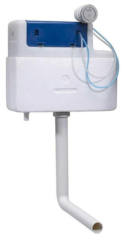 FixTheBog - Tavistock Vortex Bottom Inlet Concealed Cistern - Chrome Button includes flush pipe FTB14069 5016519407853