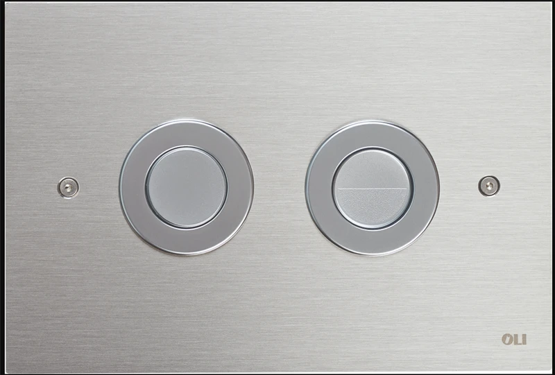 Oli Placca TREND Pneumatic operation INOX Flush Plate 215x145mm SATIN CHROME STEEL OL0656506