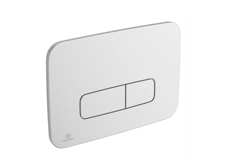 Ideal Standard Oleas M3 Mechanical Dual Flush Plate (IS Logo) Matt Chrome — R0123JG