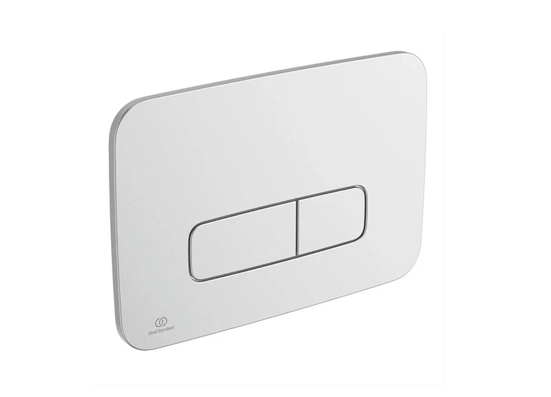 Ideal Standard Oleas M3 Mechanical Dual Flush Plate (IS Logo) Matt Chrome — R0123JG FTB14199 3391500580114
