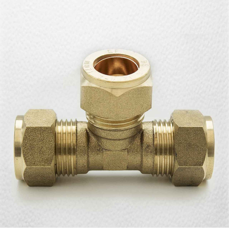 Trade Pack 2 X Ftd 12Mm Brass Equal Compression Tee Fitting FTB1501 5055639198180
