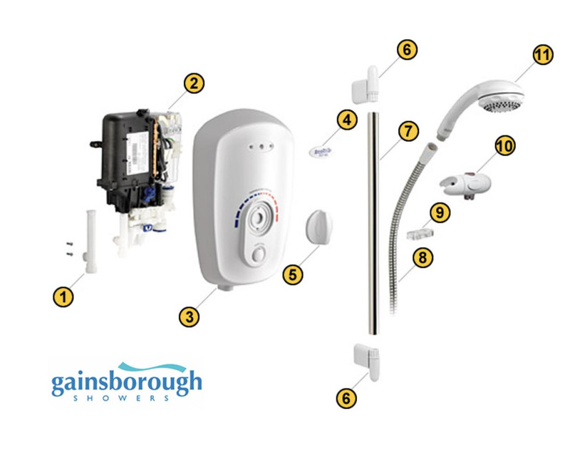 Replacement Gainsborough 10.5Kw Sdl Shower Engine Direct Swap No New Plumbing FTB1544 5055639128941