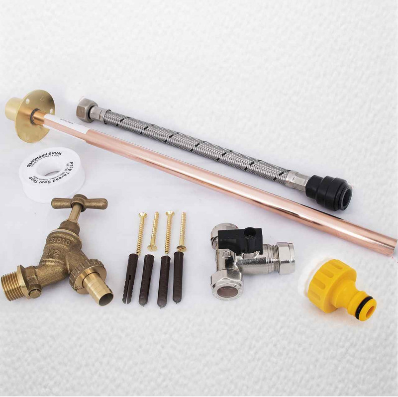 Professional Thru Wall Outside Garden Tap Kit Hozelock Water Regs Gt2 FTB295 5055639199125