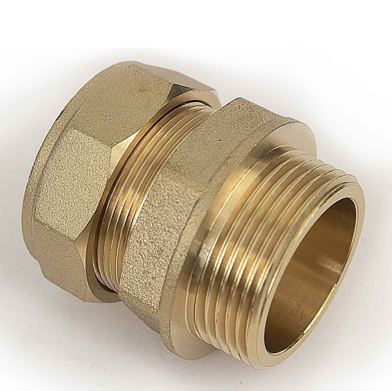 Ftd Straight Coupler Brass 35Mm Compression - 1 1/4 Insh Bspt Male Iron FTB1601 5055639129573
