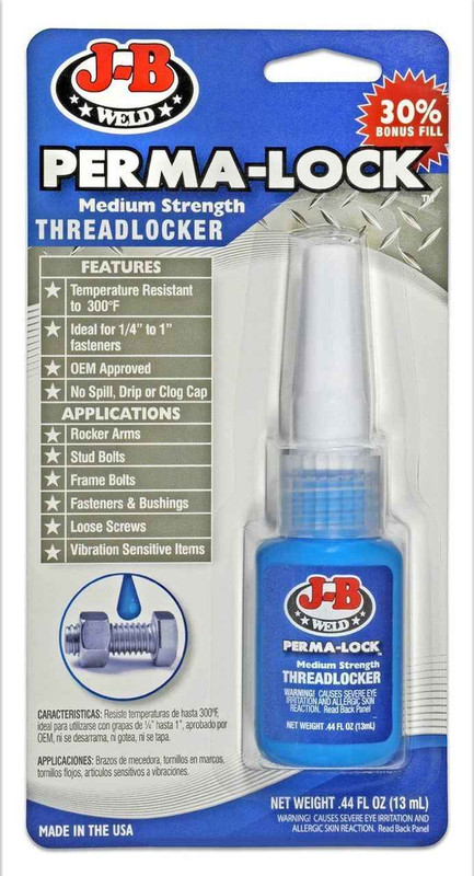 J-B Weld Perma-Lock 13Ml Medium Strength Threadllocker FTB2464 43425242136