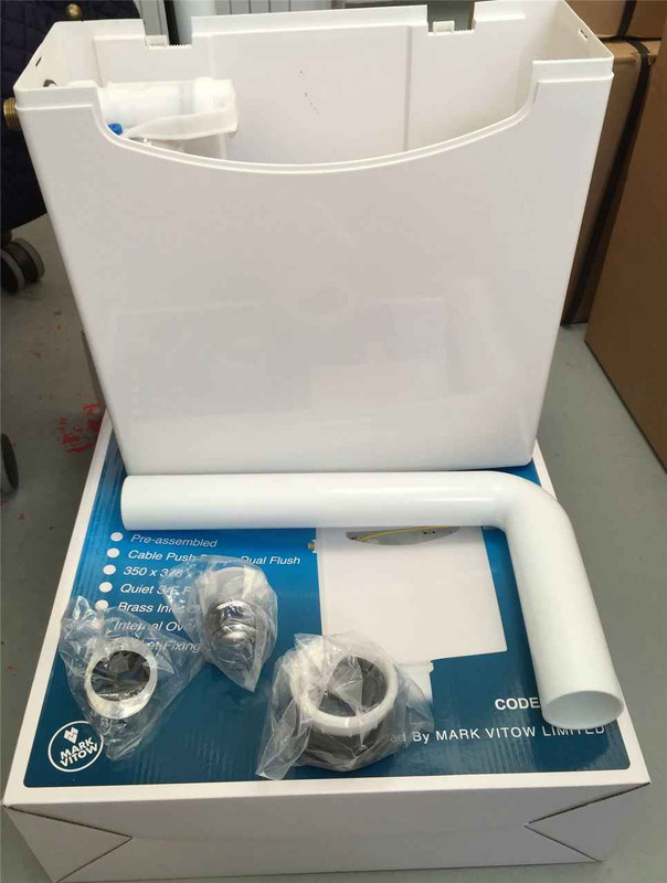 Flush Daddy push button dual flush concealed compact Cistern with quiet s/e fill valve FTB2805 5055639196209