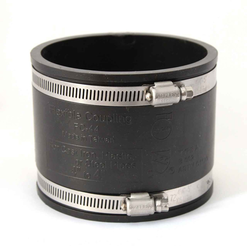 4 Rubber Coupling 110mm PVC Soil Drain Pipe Coupler -Repair Fitting With Clips FTB2891 5055639196032 4 Rubber Coupling 110mm PVC Soil Drain Pipe Coupler -Repair Fitting With Clips FTB2891 5055639196032