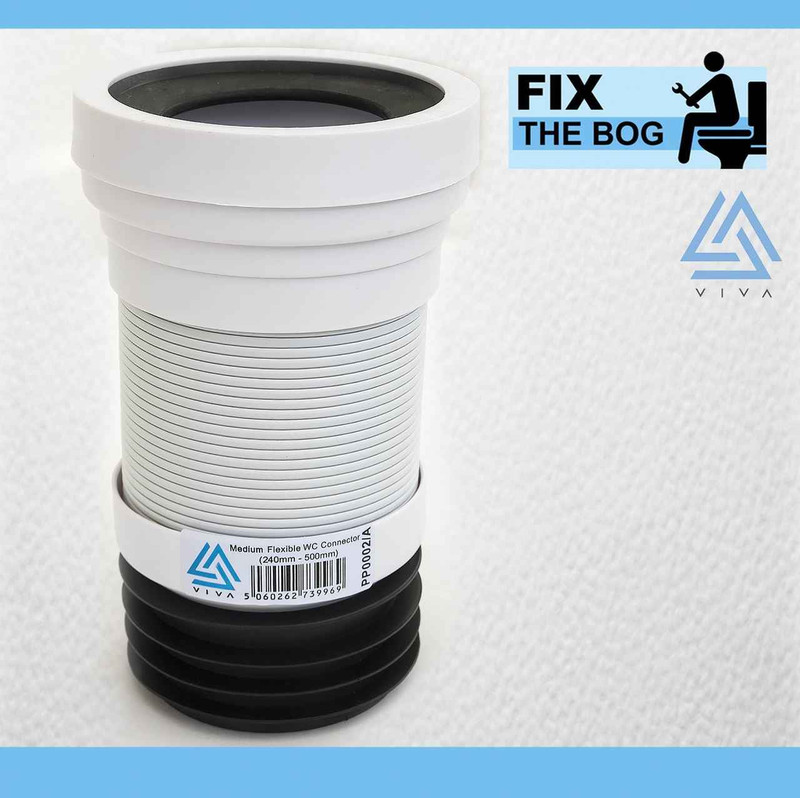 Viva Medium SLINKY-FIT Flexible WC Pan Connector 240mm - 500mm FTB4082 5060262739969