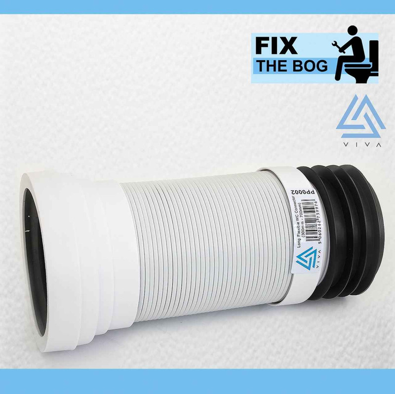 VIVA Long Flexible Connector Back To Wall Close Coupled Pan WC Toilet Waste 300-750 mm 110 mm FTB4083 5060262739969 VIVA Long Flexible Connector Back To Wall Close Coupled Pan WC Toilet Waste 300-750 mm 110 mm FTB4083 5060262739969