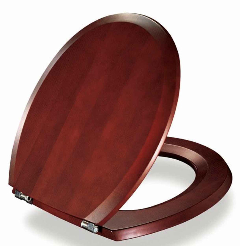 FixTheBog Replacement Toilet Seat for Shires Waterford Finesse in Mahogany with Chrome hinges and full fitting kit FTB9134 5055639171947