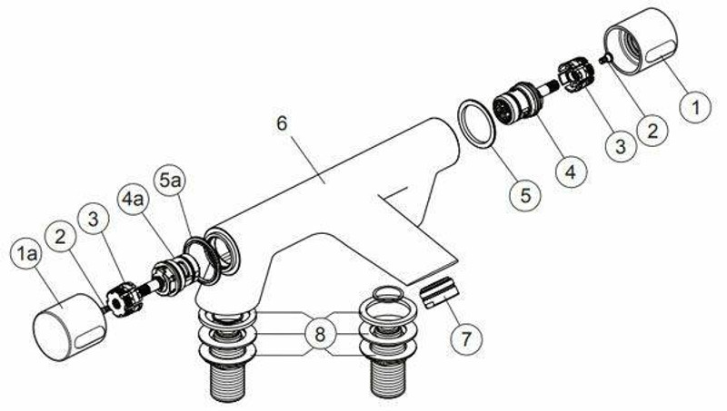 Ideal Standard B960700NU Indicator Ring Blue For Rosita FTB10140 4015413506021