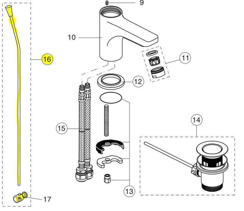 Ideal Standard B960691Aa Alto Pop-Up Rod For Basin Waste Chrome Finish FTB10765 5012001558836