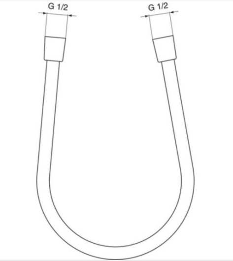 Ideal Standard A962755Aa Idealduo Short Connecting Hose Chrome Finish FTB11039 4015413561983