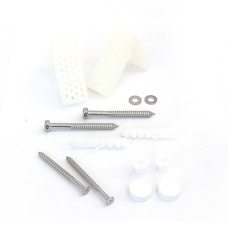 Viva PP0028/W Angled Toilet Pan Fixing Kit with white caps for securing Toilet Pan to floor FTB5272 5060262730126