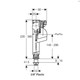 Geberit 360 filling valve bottom connection 3/8" plastic 281.204.00.1 FTB13137 4025416564560