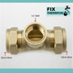 (CTFI2212) Tee 22mm x 22mm x 1/2 inch Female Brass Compression FTB276 5055639141384