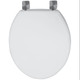 Wirquin Emerald White Toilet Seat & Cover with Metal Hinges SEM18WH FTB13778 5017134116212