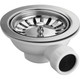 Wirquin 1.5 Basket Strainer Sink Waste, 3.5 inch Diameter – Stainless Steel (WSB02SS) FTB13668 5024139064172