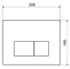 Wirquin DESIGN Dual Flush Plate – White (55720350) Wirquin DESIGN Dual Flush Plate – White (55720350)