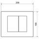 Wirquin ESSENTIAL Dual Flush Plate – Black Touch (55722889) Wirquin ESSENTIAL Dual Flush Plate – Black Touch (55722889)