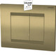 Wirquin ESSENTIAL Dual Flush Plate – Brushed Brass (50120764) FTB13845 5017134149586