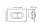 Oli Saline Pneumatic Dual Flush Plate Matt Chrome 640086