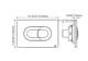 Oli Saline Pneumatic Dual Flush Plate Matt Chrome 640086 FTB13897 5604005554633