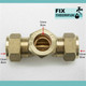 Trade Pack 2 X Ftd 12Mm Brass Equal Compression Tee Fitting FTB1501 5055639198180