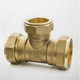 Brass Compression Reducing Tees 42Mm X 42Mm X 35Mm FTB1640 5055639139862
