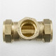Brass Compression Reducing Tees 42Mm X 42Mm X 35Mm FTB1640 5055639139862