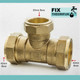 Brass Compression Reducing Tees 42Mm X 42Mm X 35Mm FTB1640 5055639139862