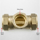Brass Compression Reducing Tees 42Mm X 42Mm X 35Mm FTB1640 5055639139862
