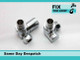 Round Corner Angled Chrome Valve Set - Heated Towel Rail / Radiator Block Val FTB592 5055639122925