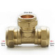 Ftd 22Mm Brass Equal Compression Tee Fitting FTB1369 5055639128576 Ftd 22Mm Brass Equal Compression Tee Fitting FTB1369 5055639128576