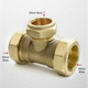 Brass Compression Reducing Tees 35Mm X 35Mm X 28Mm FTB1625 5055639129818