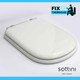 Sottini Reprise Toilet Seat And Cover In Whisper Peach With Chrome Hinges And FTB1148 5055639126343