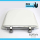 Sottini Reprise Toilet Seat With Cover In White With Chrome Hinges FTB1033 5055639124905