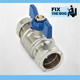 28 Mm Butterfly Ball Valve Blue Cold Wras Approved FTB795 5055639124042