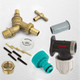 25mm MDPE Outside Tap Kit With Plastic Wall Plate and Garden Hose Fitting DCV Anti Vandle FTB2884 5055639196032
